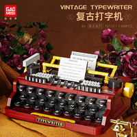 TAIGAOLE Jeu de construction ensemble modèles rétro machine à écrire gramophone caméra radio horloge à assembler pour collection