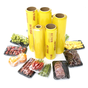 Envoltura de colchón transparente de alta calidad, precio al por mayor, envoltura de película adhesiva de plástico Pvc para embalaje de alimentos, película elástica - Product Image 1