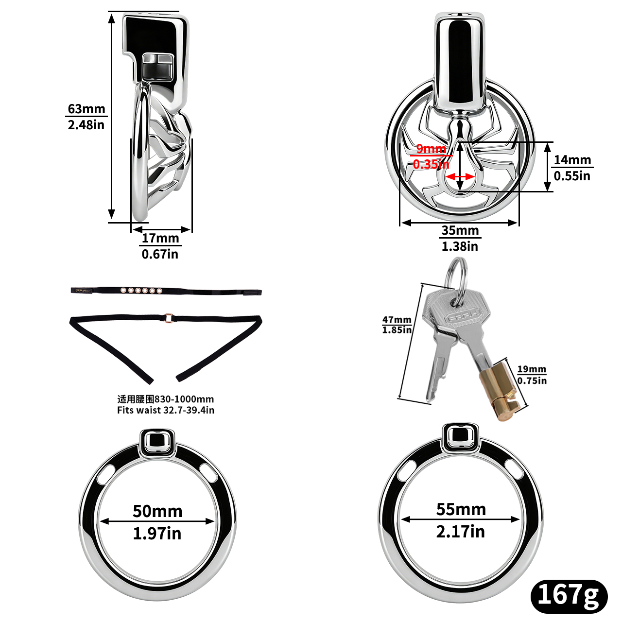 FRRK-328AL+(K-17)50mm+(K-17)55mm+ceinture(PU-8)-noir