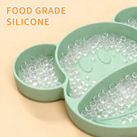 Assiette en silicone de qualité alimentaire pour bébés, design moderne, facile à nettoyer, ensemble de vaisselle de salle à manger pour enfants