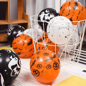 <span class=keywords><strong>Palloncini</strong></span> in lattice da 12 pollici con fantasmi, pipistrelli e zucche stampati per decorazioni a tema Halloween, ideali per feste in maschera e allestimenti eventi - Product Image 1