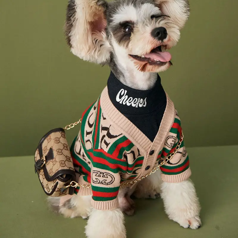Luxury Pet supplies Dog Clothes Apparel Cat Sweater Dog Knitted Clothes for Small Medium Large Dog