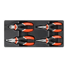 Yiertuo <b>Pliers</b> <b>Set</b> 4 Piece 1/2 In Jaw Smooth Tip Industrial Grade Mechanic Tool Chromium Vanadium Steel Orange - Product Image 1