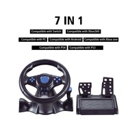 Volant de course USB avec pédales vibrantes pour P2/P3/PC et accessoires de jeu à double interface P2