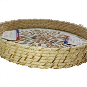 Juego de Bandejas Decorativas de Lujo con Incrustaciones de Madreperla para Mesa de Centro y Otomana - Product Image 1