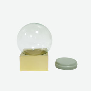 Özelleştirilmiş 100 mm çap şeffaf cam su küresi ile baz reçine fiş mühür hareket motoru ulusal DIY boş kar küresi kiti - Product Image 2