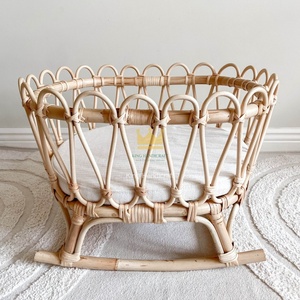 Lit bébé en rotin souple de nouvelle conception pour enfant ou poupée, berceau en bambou, mobilier pour poupée, meilleur prix - Product Image 6