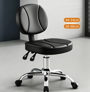 Taburete Giratorio de Salón con Respaldo y Ruedas, Altura Ajustable, para Uso en Belleza, Odontología, Manicura y Peluquería - Product Image 3
