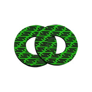 Coppia di pomelli ciambella cicatrice verde per motocicli accessori - Product Image 1