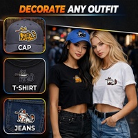 Patchs thermocollants écologiques en sergé pour vêtements et chapeaux avec broderie personnalisée et logo sur mesure
