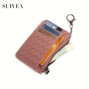 New Zipper Ladies Korean Version of Multi-card <b>ID</b> Card <b>Holder</b> Keychain Card Bag Coin Purse Braided Bag - Product Image 3