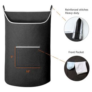 DONAQ Classic Hanging Laundry <b>Basket</b> Space-Saving Over-the-Door Storage Bags Back Door <b>Hamper</b> Wall Mount Bathroom - Product Image 4