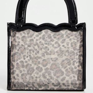 Bolso de mano mini de malla de verano, personalizado DIY, con estampado de leopardo, para fiesta, para mujer, pequeño, con parte superior abierta, para teléfono, ligero - Product Image 4