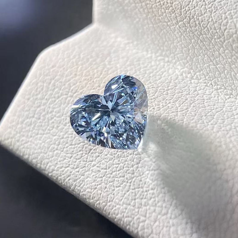Wholesale Factory Direct Fancy Blue HPHT CVD Lab Grown Diamonds Heart ...
