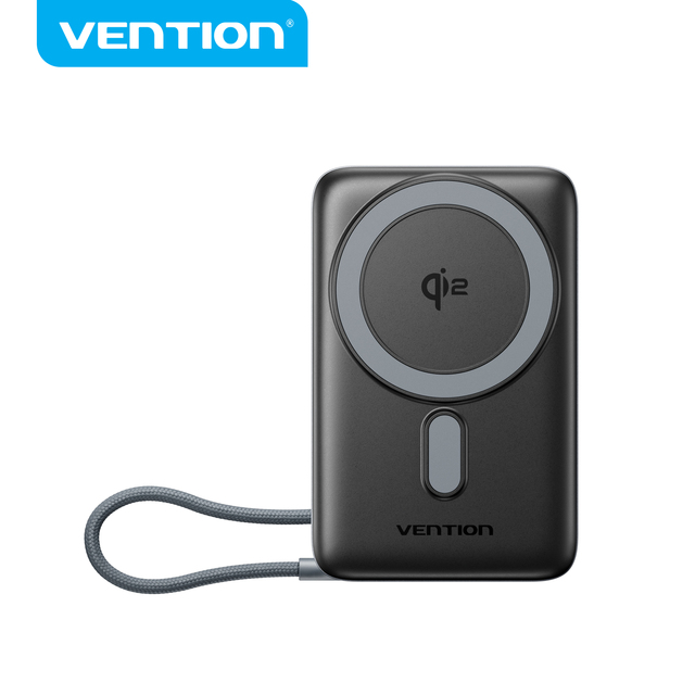 Vention Wireless Magnetic Power Bank 10000mah Fast Charging Power Bank Qi2 Magnetic Power Bank with Stand