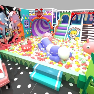 Nhà Máy Bán Hàng Trực Tiếp Chủ Đề Vườn Nghịch Ngợm Lâu Đài Trẻ Em Của Trò Chơi Trong Nhà Chơi Thiết Bị Trẻ Em Trong Nhà Sân Chơi Với Bóng Hồ Bơi - Product Image 2