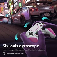 Manette de jeu sans fil 2026 Bestseller avec détection de mouvement six axes, boutons programmables, matériau ABS, moule exclusif pour PC
