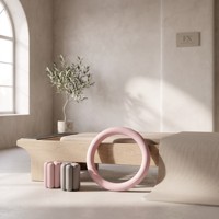 Kit de fitness et accessoires pour la maison : Barre d'haltères, haltères en silicone, anneaux de résistance avec logo, bandes de résistance pour fessiers, yoga et pilates – Vente en gros FX