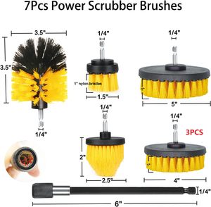 Multi-Purpose Electric Drilling <b>Brush</b> Cleaning Kit with Nylon Bristles OEM Available for Bathroom Kitchen & Tile Floor Scrubbing - Product Image 4