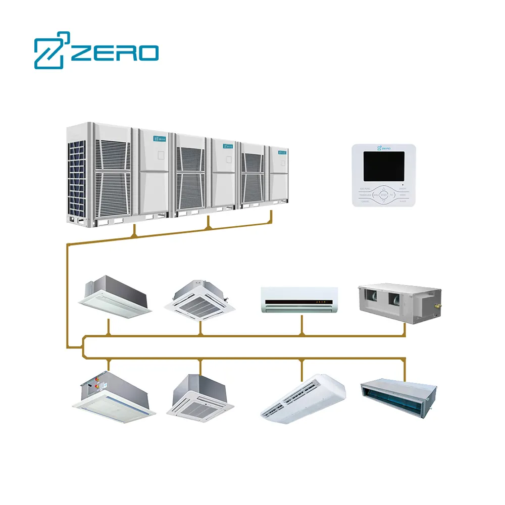 A marchio ZERO condotto industriale tipo aria condizionata centralizzata montaggio a soffitto cassetta a parete Vrf condizionatore elettrico DC CE