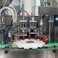 Machine de remplissage et de bouchage de pâte monobloc entièrement automatique pour confiture de fruits liquide visqueux épais huile de chili ketchup mayonnaise au miel