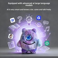 Peluche interactive intelligente à commande vocale avec yeux LED, compagnon émotionnel, robot, animal de compagnie électronique, vocalisation musicale