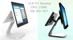 POS 기계 새로운 windows 10 i3/i5/i7 안드로이드 Pos 터미널 금전 등록기 소매 포인트 판매 15.6 "올인원 Pos 시스템