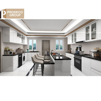 Prodeco meubles personnalisé luxe cuisine appareil armoire de rangement table pierre haut prix de gros de la Chine pour le ménage