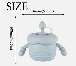 Hercules bébé Silicone formation tasse étanche Portable enfant en bas âge Sippy tasses antidérapant poignée tout-petits paille bouteille d'eau alimentation - Product Image 2