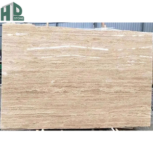 Dalles antidérapantes en travertin beige turc poli pour bordures de <span class=keywords><strong>piscine</strong></span> extérieure et décoration de jardin/patio - Product Image 4
