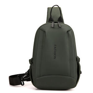 Sac de poitrine pour hommes, grande capacité, léger, sac à bandoulière décontracté, sac à dos pour tenues de tous les jours, gris noir - Product Image 4