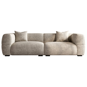 Sofá Individual de Terciopelo Chenille Estilo Nórdico, Subvencionado por el Gobierno, para Espacios Pequeños/Grandes, Color Crema y Blanco, para Sala de Estar - Product Image 5