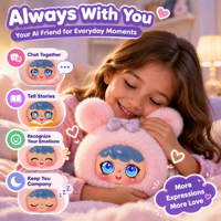 Peluche interactive intelligente AI parlante, breloque de sac moelleuse, poupée compagnon de dialogue pour enfants, poupée de confort à réponse tactile