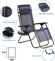 Chaise inclinable portable moderne en métal pliable avec dossier réglable pour la plage, le bureau, les loisirs en extérieur, la chambre, l'école, l'atelier