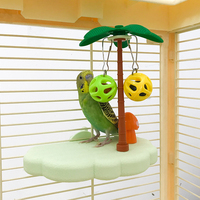 Perchoir pour perroquet avec clochette, jouet d'enrichissement et d'exercice, décoration de cage pour calops, perruches et agapornis