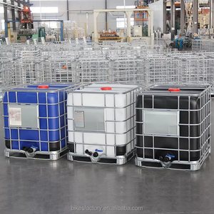 Réservoir de conteneur IBC HDPE 1000L pour stockage d'azote liquide et d'eau avec valve facile à déplacer - Product Image 1