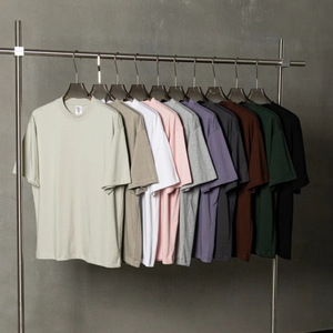 เสื้อยืดแขนสั้นทรงโอเวอร์ไซส์ผ้าฝ้ายเนื้อหนักพิเศษแบบสั่งทำพิเศษ ทอแน่น ความหนาแน่นสูง คุณภาพสูง - Product Image 1