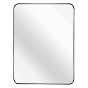 <b>30x40</b> Inch Black Metal <b>Framed</b> Rectangular Bathroom Mirror For Wall Mounting - Product Image 6