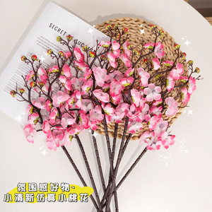 Branche de fleur de prunier artificielle, branche unique, fleurs en soie plastique, haute simulation, style oriental, décoration intérieure - Product Image 4