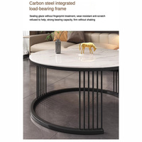 Conception populaire Table à thé Offre Spéciale avec plateau en pierre Prix de gros Table à café ronde blanche personnalisée pour le salon