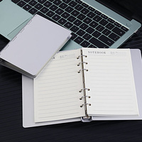 Porte-documents en aluminium personnalisé format A7 A6 A5 A6 B5, organiseur de documents, classeur à 3 ou 6 anneaux, planificateur