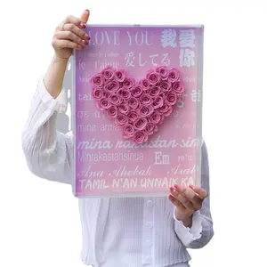 High Quality Stock 5 Colors Preserved Rose Eternal Flower Photo Frame