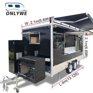 Inoxidável carnaval móvel pipoca café sorvete limonada neve cone fast food concessão reboque com equipamentos estados unidos - Product Image 2