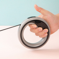Laisse pour chien réfléchissante et tendance avec anneau, télescopique automatique à dégagement rapide – Laisse de promenade pour petit chien – Laisse de traction extérieure pour chien