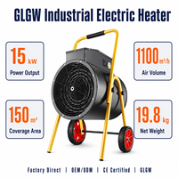 Chauffage d'appoint domestique, souffleur d'air chaud, canon à air chaud électrique commercial grande surface, séchage rapide, chauffage électrique industriel haute puissance