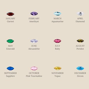 Nueva moda Marquesa forma colorido circón pila ring18k chapado en oro de acero inoxidable 12 anillos de piedra natal - Product Image 6