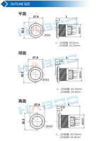 HABOO 25MM Tombol Tekan Logam Panel Lubang Saklar Daya Hidup Mati Kepala Datar/Tinggi Tanpa Lampu Momentary/Locking IP67