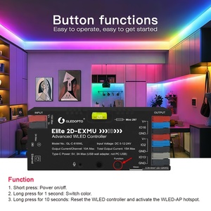 GL-C-616WL gledopto อีเธอร์เน็ต ESP32อินพุตพิกเซล WLED SPI นำตัวควบคุม5-24V 15A WiFi อัจฉริยะตัวควบคุมชนิด C LED - Product Image 4