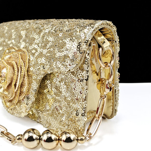 ชุดเซ็ตกระเป๋าและรองเท้าส้นสูงหัวแหลมประดับเลื่อมสำหรับผู้หญิง ผลิตจากผ้าสำหรับการค้าต่างประเทศ พร้อมรองเท้าทรงตรง - Product Image 2