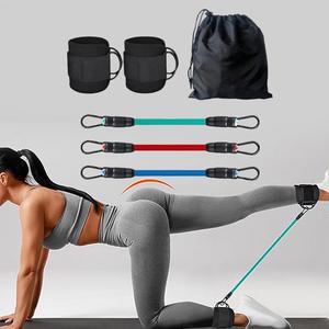 Juego de bandas de resistencia al tobillo de látex de alta calidad con puños para ejercicios de Fitness, entrenamientos de gimnasio en casa, entrenamiento de glúteos - Product Image 6